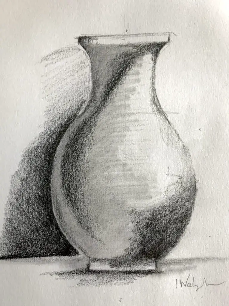 easy beginner still life drawing