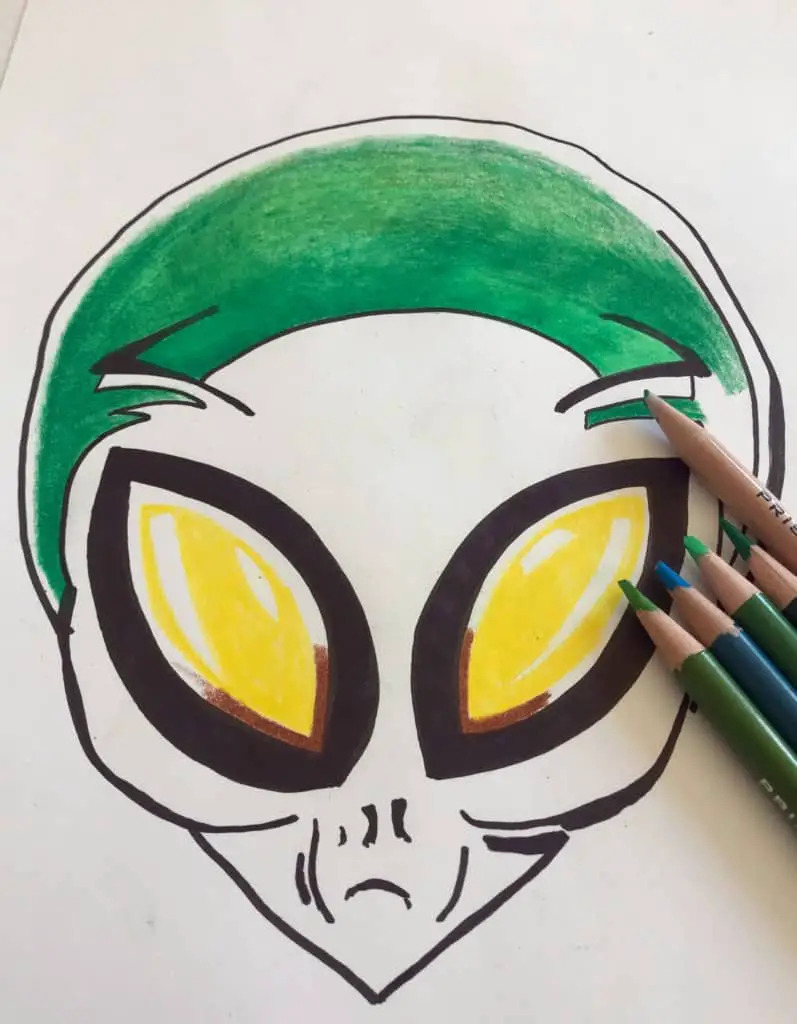 simple alien drawing