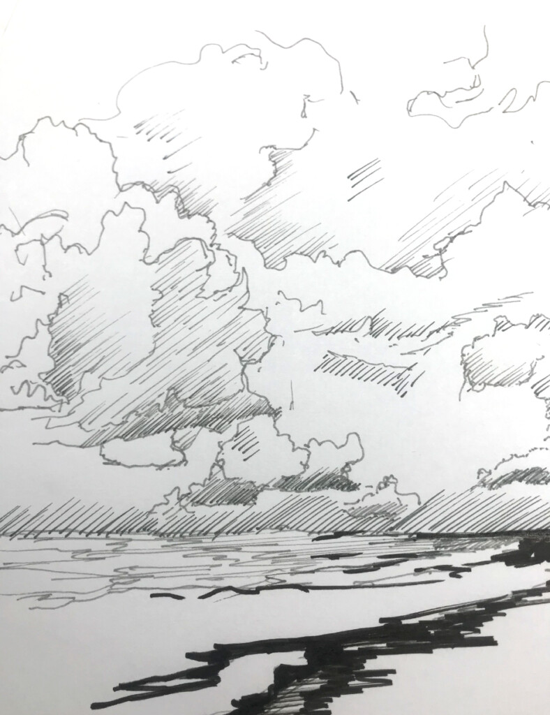 How to Draw Clouds in Pen and Ink Improve Drawing