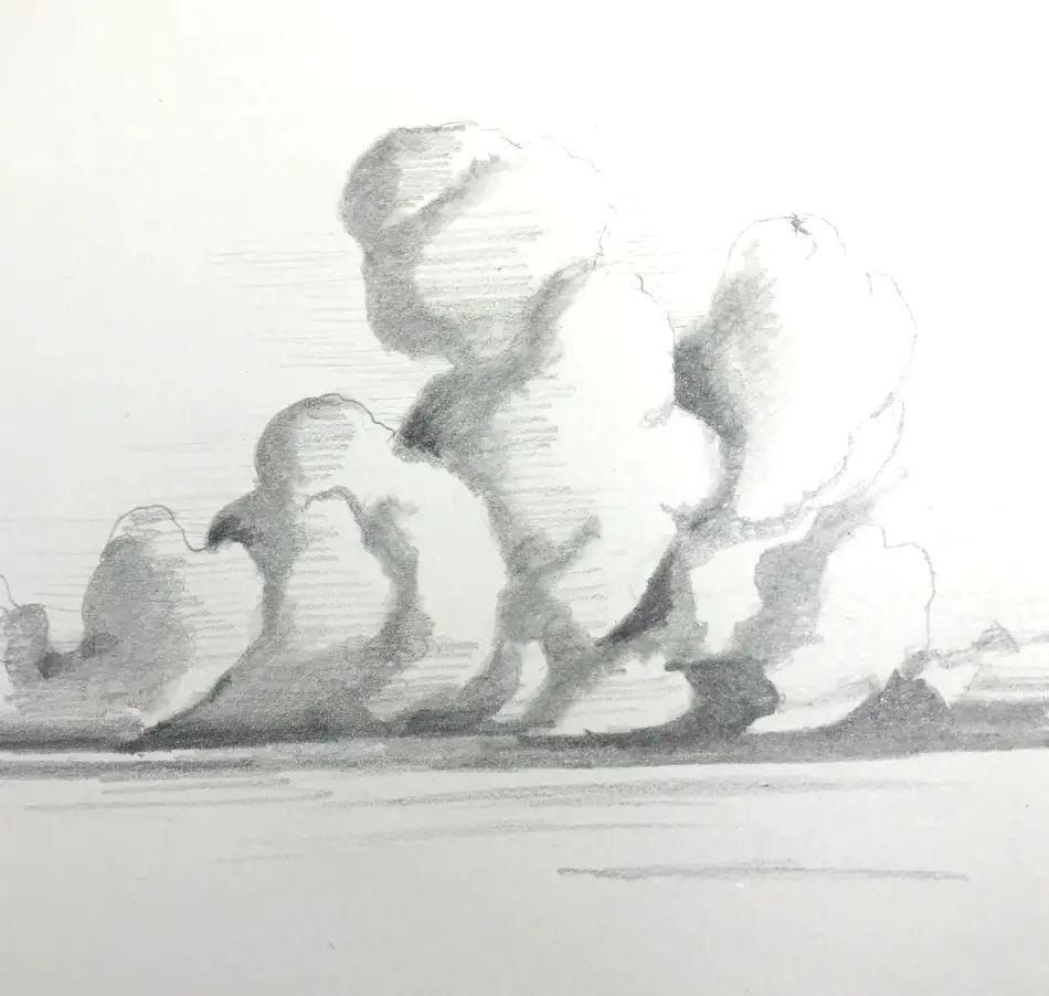 How to Draw Clouds in Perspective