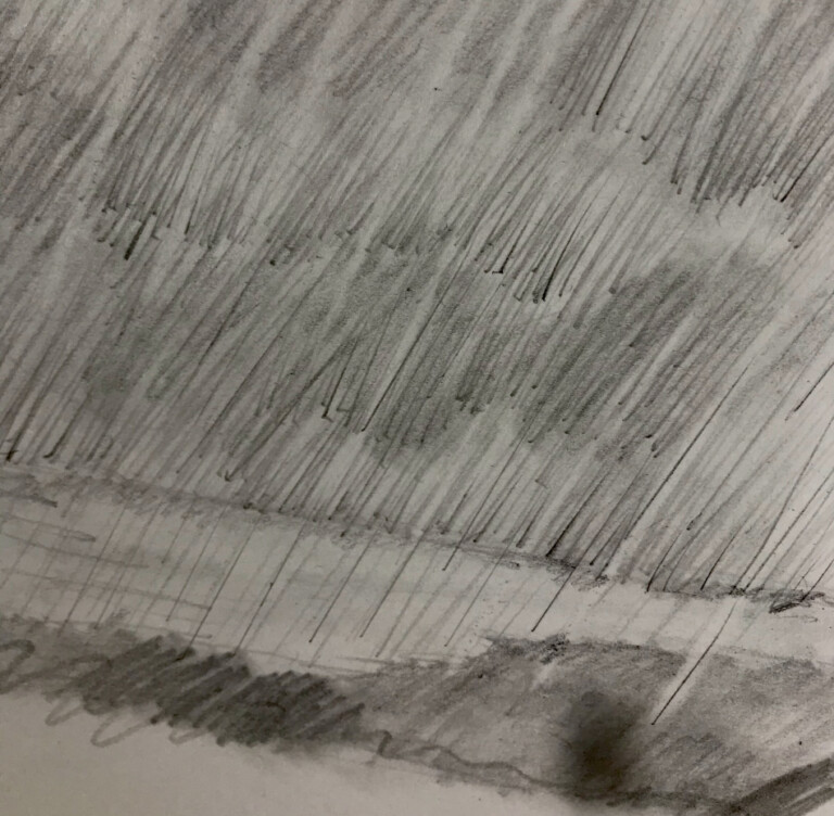 pencil raindrop drawing