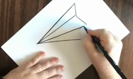 Draw the Right Wing of the Paper Airplane