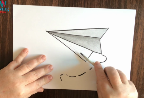 Drawing the Flight Trail of the Paper Airplanes